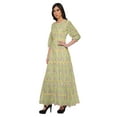 thumbnail image 2 of Moomaya Round Neck 3/4 Sleeve Long Dress For Women Plus Size Summer Clothing, 2 of 3