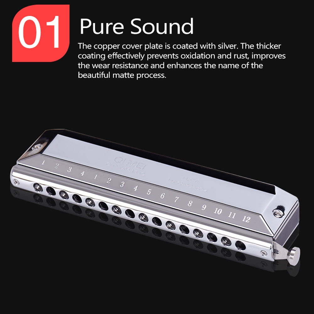 Buy Chromatic Harmonica 16 Holes 64 Tones Mouth Organ Instrumentos Key