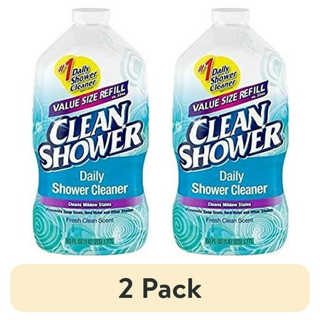 (2 pack) 1PK Clean Shower Fresh Clean Scent Daily Shower Cleaner 60 oz. Liquid