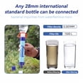 thumbnail image 3 of Purewell Personal Portable Water Filtration Straw, Ideal for Survival, Camping, Hiking, and Emergencies green(4pcs), 3 of 8
