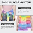 thumbnail image 6 of Colorful Watercolor Stripe Pattern Apron-Garden Aprons for Women with Pockets-Cotton Linen Waterproof Kitchen Cooking Gardening Aprons Adjustable for Kitchen,Cooking,BBQ and Salon 33x27 Inch, 6 of 7