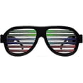 thumbnail image 1 of Light Up Shutter Glasses Sound Reactive - USB Rechargeable Glasses - Black, 1 of 4