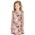 thumbnail image 1 of Fotbe Funny Chicken Vestido de Dormir para Niñas de 3 a 10 Años, Mangas Cortas, Estilo Princesa, Pijama Camisón con Mangas Voladas-Medium, 1 of 6