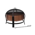 thumbnail image 1 of Four Seasons Courtyard 30" Copper Fire Pit w/Screen and Poker, Black/Copper, 1 of 7