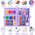 thumbnail image 6 of Art Kit, Vigorfun 121 Piece Drawing Painting Art Supplies for Kids Girls Boys Teens, Gifts Art Set Case Includes Oil Pastels, Crayons, Colored Pencils, Watercolor Cakes (Purple), 6 of 7