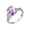 Purple, variant on Mfigree Trend Simple All Ring Platinum Plated Purple Egg Ring Women's Ring