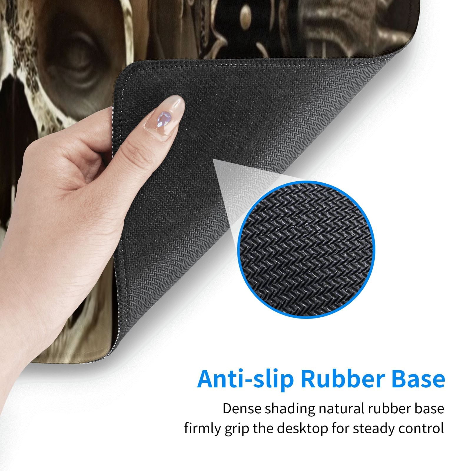 Gothic Witchy Skull Black Mouse Pad Extended Large Gaming Mousepad Non-Slip Rubber Big Keyboard Desk Mat 31.5 X 11.8 Inch