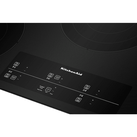 KitchenAid - 36" Built-In Electric Cooktop with 5 Burners and 10''/6'' Even-Heat Ultra Power Element with Simmer Setting - Black