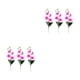 thumbnail image 3 of Ambiente vibrante de plástico Toystoory 3 piezas flores de orquídeas artificiales tridimensionales quad Blanco violeta 2Conjunto, 3 of 6
