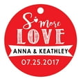 thumbnail image 1 of 100 PCS More Love Personalized Wedding Favor Gift Paper Tags Custom Made Circle Hang Tags, 1 of 1