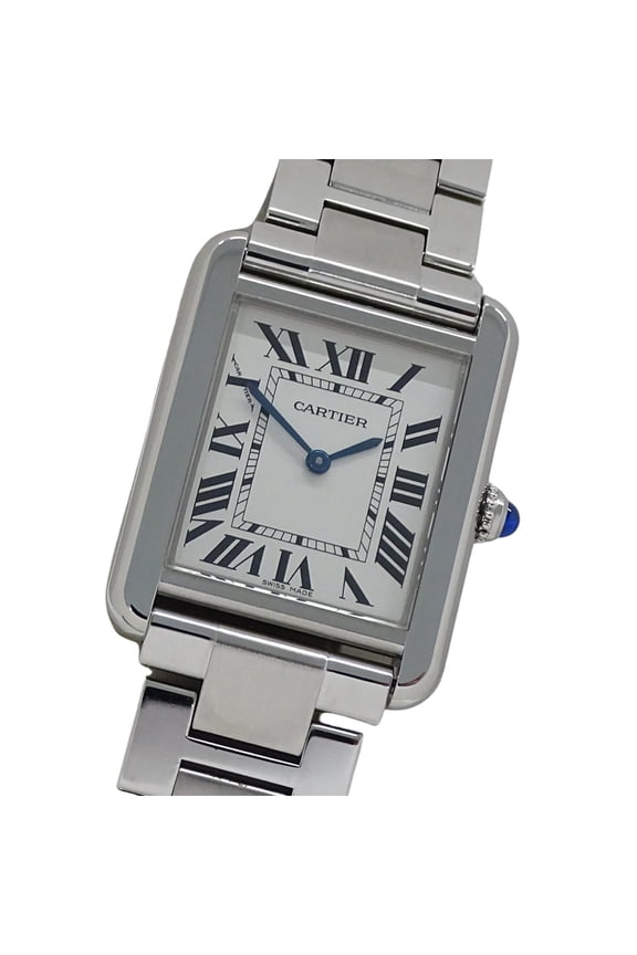 Pre-Owned Cartier Tank Solo SM Quartz Watch for Women, Stainless Steel, Silver,... (Good)