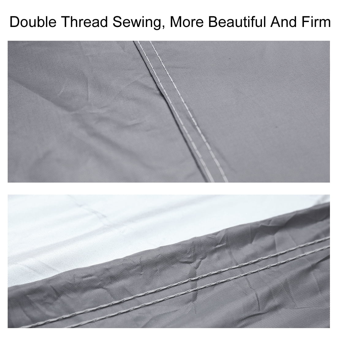 210D Waterproof Trailerable V-Hull Boat Cover, Gray