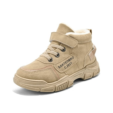 

Boys Girls Kids Winter Hiking Boots Waterproof Velcro Non-Slip Ankle Shoe Outdoor Hiking Shoes for Children