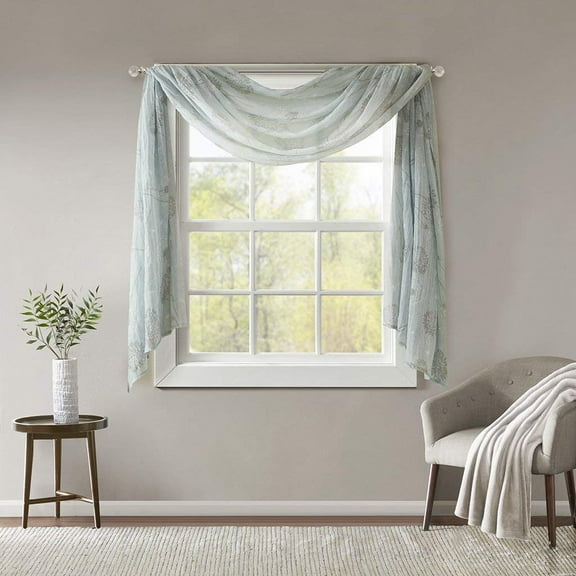 Home Essence Aer Printed Crushed Scarf Sheer