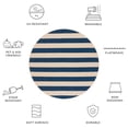 thumbnail image 6 of Safavieh Courtyard Ermintrude Striped Indoor/Outdoor Area Rug, Beige/Navy, 6'7" x 6'7" Round, 6 of 10
