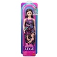 thumbnail image 6 of Barbie Fashionistas Style Doll #251 in Star Print Dress, Pink Sneakers, Brown Hair, 6 of 6