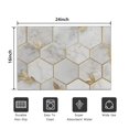 thumbnail image 5 of White Marble Gold Leaf Hexagon Pattern Door Rugs,Washable Non Slip Door Mats Indoor,Decorative Door Mats,Entry Mat Indoor for Entrance,Bedroom,Kitchen,Bathroom,16"x24", 5 of 6