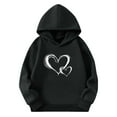 thumbnail image 3 of Sudaderas con capucha para niños y niñas, sudaderas casuales de manga larga, lindas sudaderas de gran tamaño con bolsillo de polar, chaquetas para niñas, 3 of 4