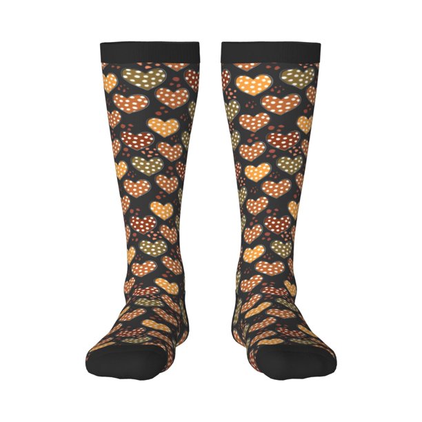 Fotbe Heart Calcetas Divertidas Estampadas para Hombre y Mujer, Calcetas de Algodón hasta la Rodilla para Caminar, Correr, Enfermería y Embarazo