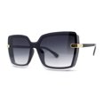 thumbnail image 1 of Womens Glitter Sparkling Shield Rimless Square Butterfly Sunglasses Black Silver Smoke, 1 of 4