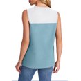 thumbnail image 5 of DeHolifer Women's Tank Tops Color Block Crewneck Sleeveless Summer Trendy Blouse Knit Tank Tops Sky Blue S, 5 of 5