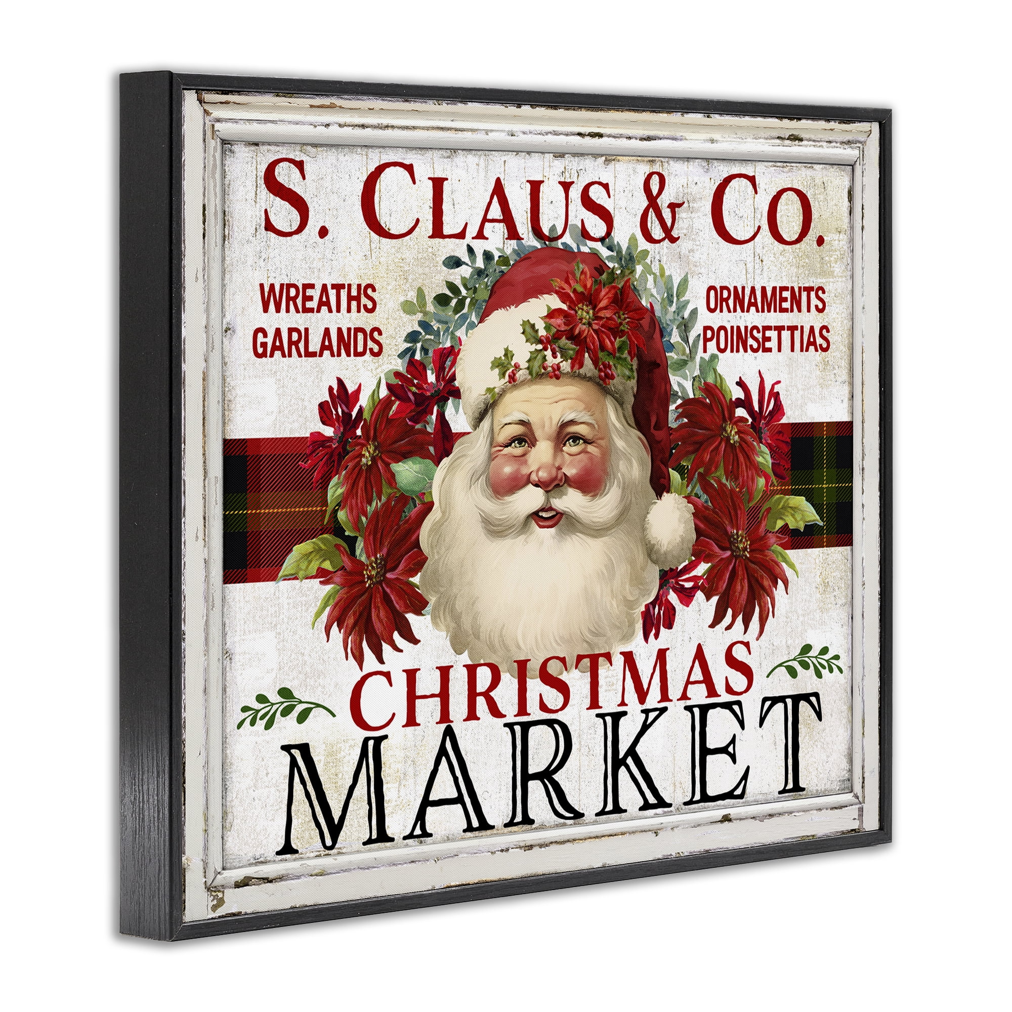 Stupell Industries Holiday Christmas Market Holiday Painting Black Framed Art Prints Wall Art, 30 x 24
