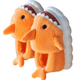 thumbnail image 3 of Loonyx Children Winter Shark Fluffy Slippers, Unisex, Closed Toe, Orange, Size 1, 3 of 7
