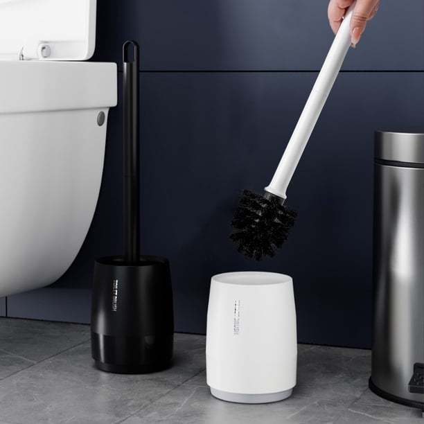 ¡Rebajas de Liquidación!, Cepillo de baño con cerdas duras, kit de cepillo para cuenco de limpieza de baño, cepillo limpiador de inodoro moderno y compacto, cerdas de mango largo para baño Akmoler