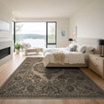 thumbnail image 3 of ODIKA 9'x12' Washable Area Rug Vintage Distressed Ornate Border Abstract Faded Interlocking for Dining Room, Basement, Large Office, Non-Slip Chair-Friendly, 3 of 7