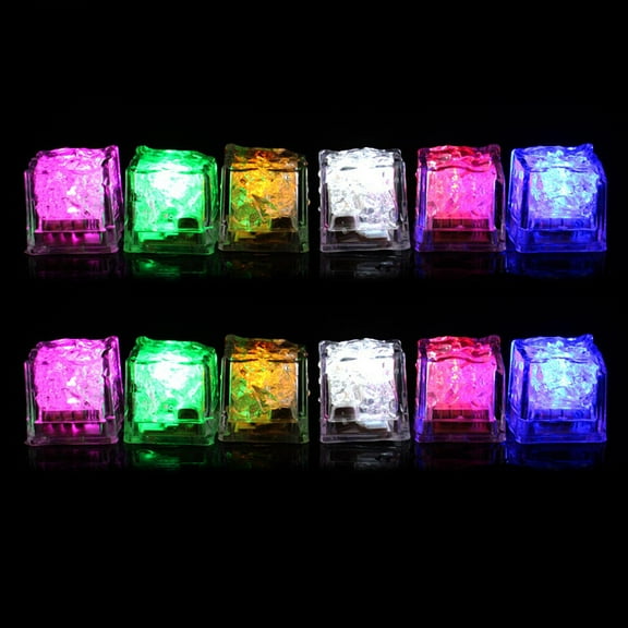 Sofullue Led Ice Cubes for Drinks with Changing Lights Reusable Glowing Flashing Ice Cube