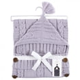 thumbnail image 2 of Hudson Baby Infant Girl Knitted Baby Lounge Stroller Wrap Sack, Lilac, One Size, 2 of 2