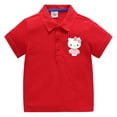 thumbnail image 4 of Hello Kitty nueva ropa para niños camisa polo de algodón de dibujos animados para bebé chica dulce lindo moda top chico guapo solapa uniforme camiseta, 4 of 5