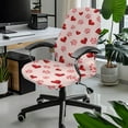 thumbnail image 2 of SEANATIVE Washable Office Chair Cover High-Back Computer Chair Cover Stretchable Office Chair Seat Slipcover Soft Executive Desk Chairs, S, Paw Love Heart Shaped Pink Valentine's Day, 2 of 7