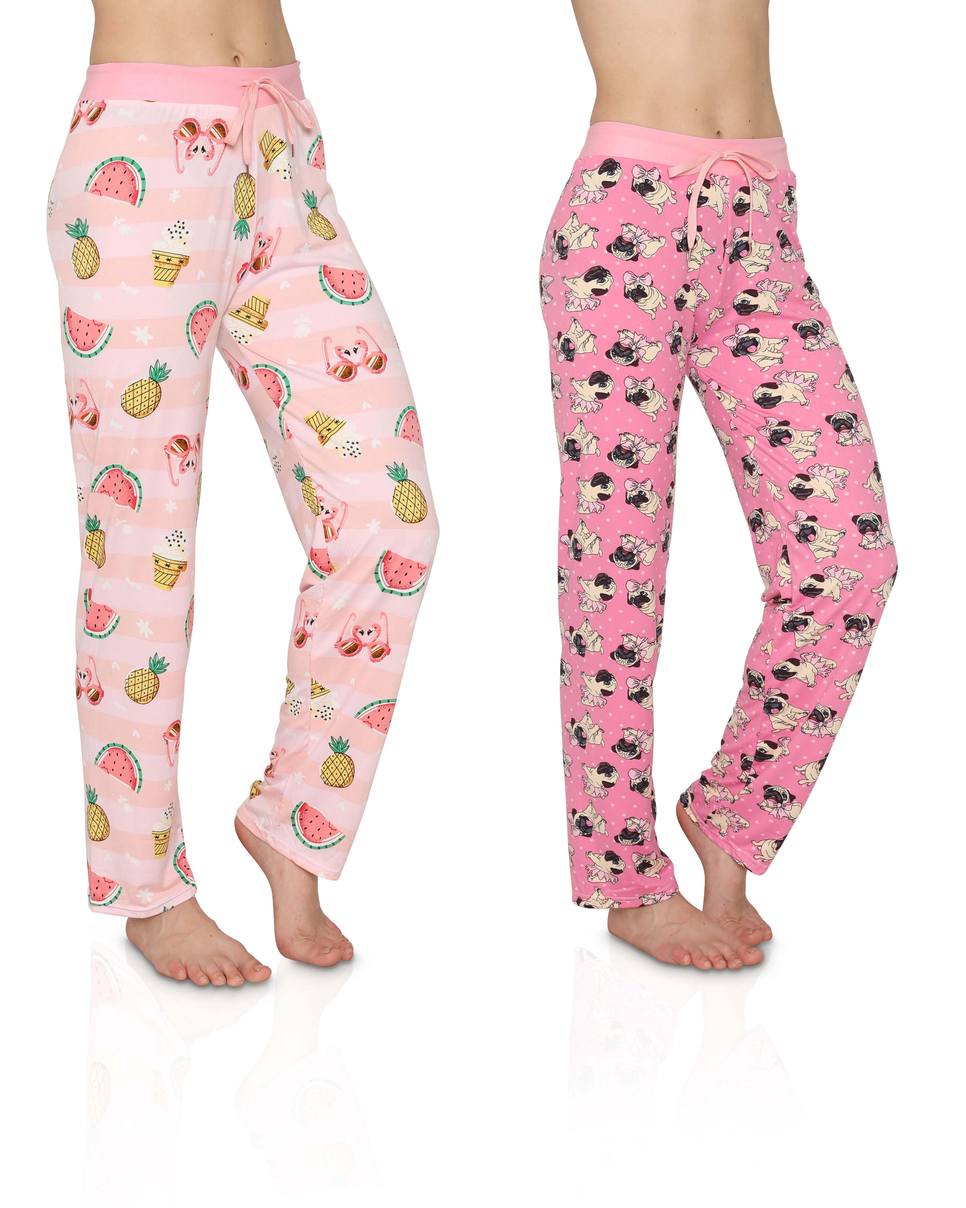 Victoria Collection Womens Pajama Pants Silky Soft Lounge Pants 2 P