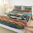 thumbnail image 3 of Homewish Adult Hunting and Fishing Full Size Sheets, Vintage Lake House Bed Sheets, Rustic Farmhouse Sheet Sets, Lightweight Room Decor, 4-Piece, 3 of 7