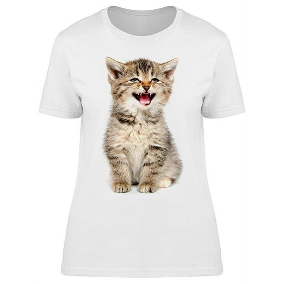 Meowing Kitten T-Shirt Women -Image by Shutterstock, Female x-Large