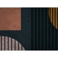 thumbnail image 4 of Deerlux Modern Living Room Area Rug with Nonslip Backing, Abstract Geo Pattern, 8 x 10 Ft Large, 4 of 5