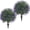 Purple, variant on Artificial Lavender Topiary Ball Tree 25" with Ground Spike, Set of 2 Artificial Boxwood Bushes for Faux Shrubs, Fake Evergreen Faux Plant for Indoor Outdoor Porch Garden -UV Resistant–Fade-Proof