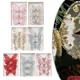 thumbnail image 4 of piezas de adorno navideño de mariposa con purpurina y clip para árbol de Navidad, decoración de corona de bricolaje para regalos de Año Nuevo 2024, Navidad, 4 of 5