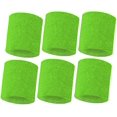 thumbnail image 2 of 6PCS Wrist Sweatbands Thick Terry Cloth Wristbands for Men and Women Athletic Sweat Bands for Sports Tennis Gym Basketball,Green, 2 of 7