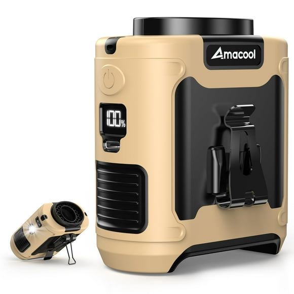 Ventilador de cintura AMACOOL portátil con clip, 10000 mAh, recargable