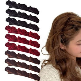 3Pcs Hair Cuff Bun Cage Kit, Feather/Semicircle/X-Shaped