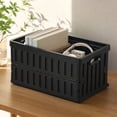 thumbnail image 4 of VENTORA Foldable Hollow‑Ventilated Plastic Storage Crate, Stackable Portable Organizer Bin With Built‑In Side Handles, Collapsible Flat‑Design Storage Basket for Stationery Cosmetics Toys, 4 of 7