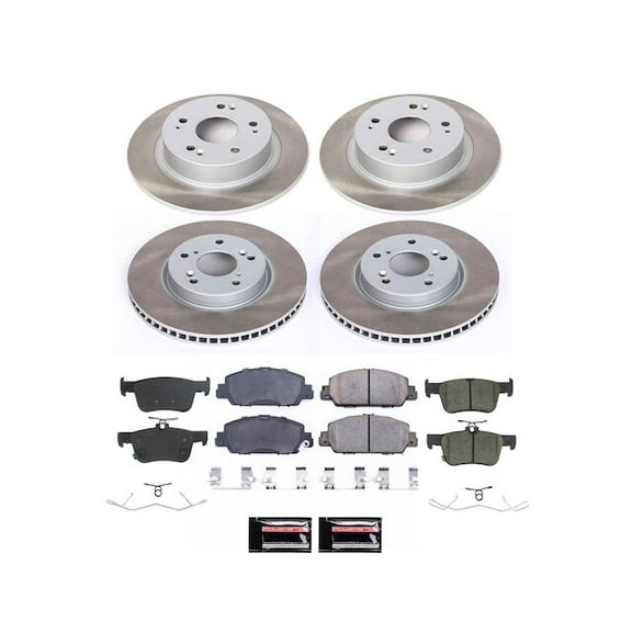 Front and Rear Brake Pad and Rotor Kit - Compatible with 2018 - 2022 Honda Accord 1.5L 4-Cylinder 2019 2020 2021