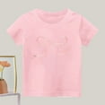 thumbnail image 2 of Girl's Loose Fitting Tops, Girls' Fashion Casual Cute Printed T-Shirt Round Neck Short Sleeve Tee Tops 3Y, 2 of 3