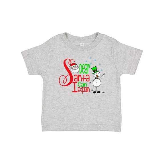 Inktastic Dear Santa I Can Explain Cute Snowman and Snowflakes Boys or Girls Baby T-Shirt