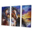 thumbnail image 1 of Designart - Cheval de Guerre Indien à 5 Plumes - Cottage Canvas Wall Art, 1 of 1