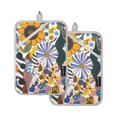 thumbnail image 7 of Yayeee Pot Holders Kitchen Heat Resistant with Pocket 7"x9.8" Cotton Oven Cooking Hot Pads, Purple Flowers, 7 of 7