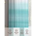 thumbnail image 7 of Aqua White Ombre Semi Sheer Curtains 63 Inch Length 2 Panels Set, Chic Modern Funny Abstract Striped Art Sheer Kitchen Curtain Privacy Voile Window Curtain for Living Room Bedroom Rod Pocket Drapes, 7 of 7