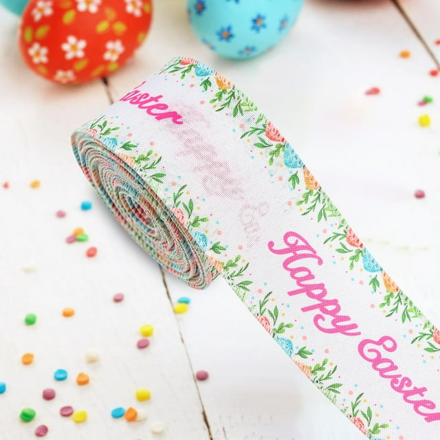 Edgergery Easter Ribbon Ribbon Wrap Diy Bow Ribbon Easter Decoration Gift Box Packing Ribbon
